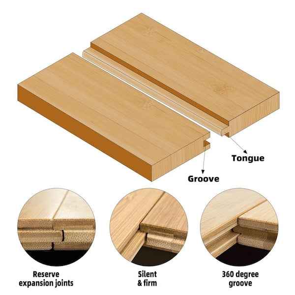 Jeedeson 40.15 in. L x 5.11 in. W Prefinished Tongue and Groove