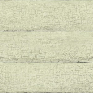 Morgan Mint Distressed Wood Distressed Pre-pasted Paper Wallpaper