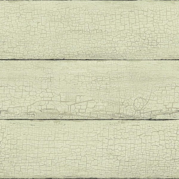Chesapeake Morgan Mint Distressed Wood Distressed Pre-pasted Paper Wallpaper