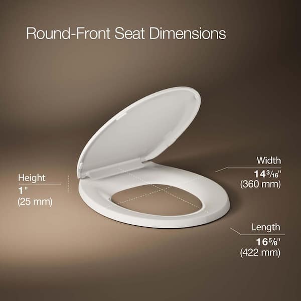 KOHLER Lustra Elongated Closed Front Toilet Seat with Quick-Release Hinges in Wild Rose
