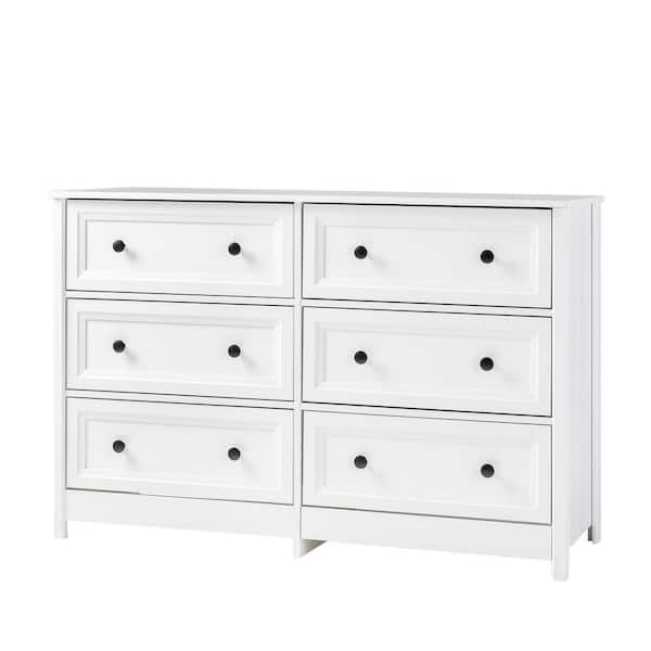 Welwick Designs 6 Drawer White Wood, Difference Between Dresser And Drawer
