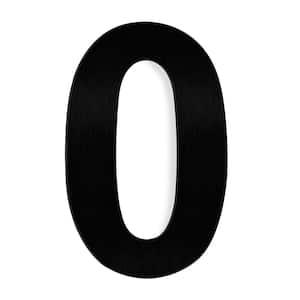 6 in. Black Stainless Steel Floating House Number 0
