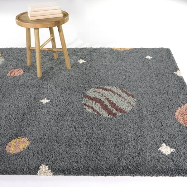 Hibbard Dark Blue 4 ft. x 6 ft. Solar System Area Rug