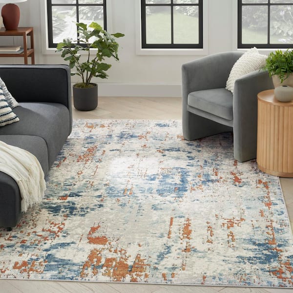 Gloria - Area Rug Low Profile Medallion Washable Rug Anti Slip Backing Rugs for Living Room Light Weight Foldable Carpet, Size: 5' x 7', Multicolor