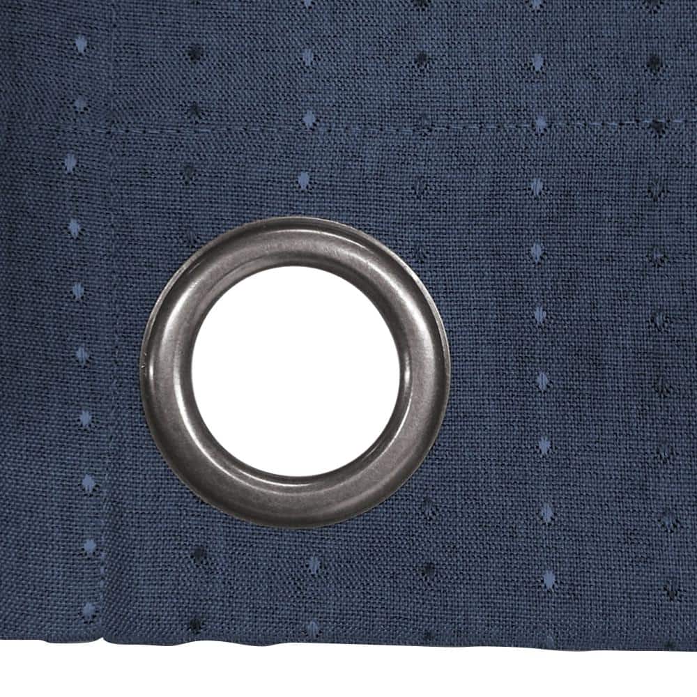 Deep Blue 96" Polyester Blackout Pleated Grommet Panel