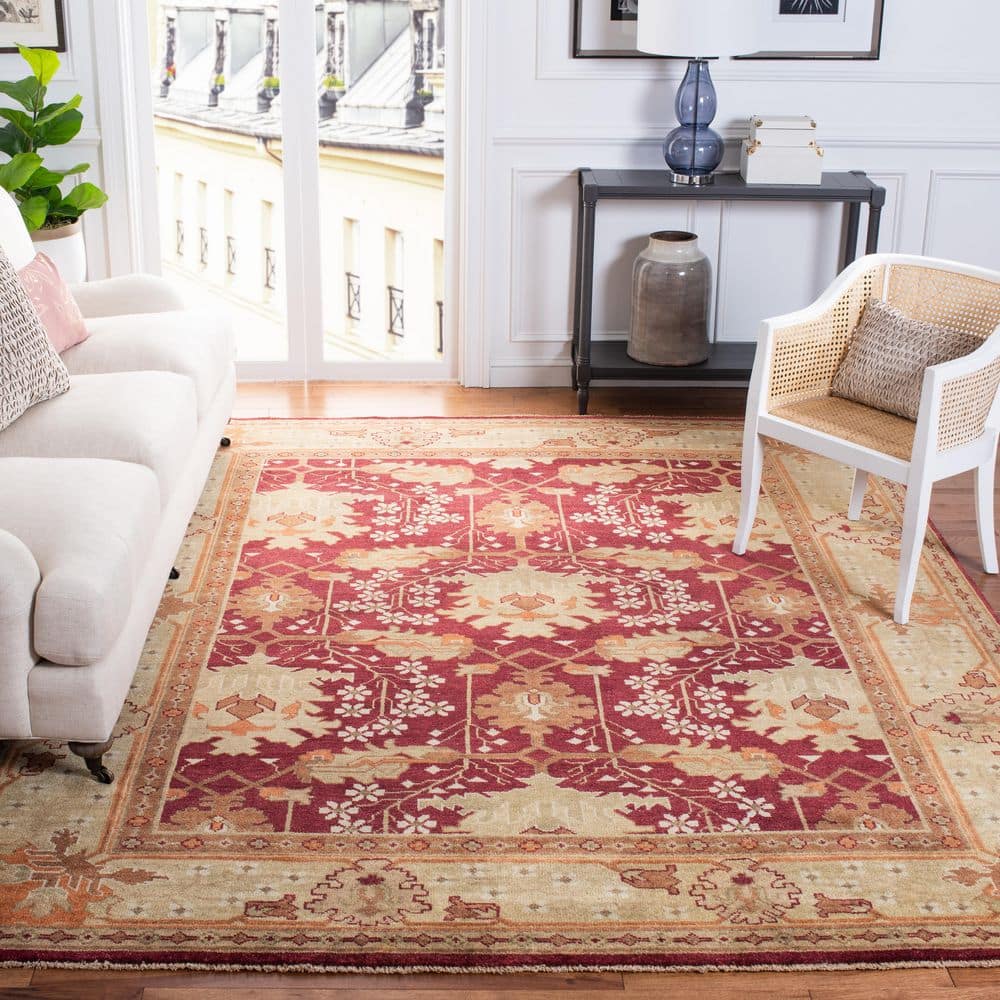 Oushak 10 ft. x 14 ft. Red/Green Persian Traditional Botanical Area Rug price history on PriceWatchPro