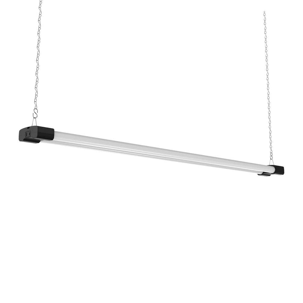 4 ft Black LED Indoor/Outdoor Linkable Shop Light Fixture