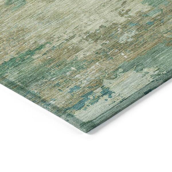 Chantille Machine Washable Indoor/Outdoor Abstract ACN2067 Teal 2 ft. 6 in. x 3 ft. 10 in. Area Rug