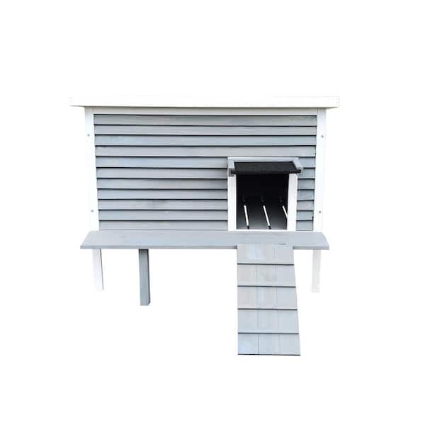 Outdoor Breathable Cat House for Outside Cats, Cat Shelter for Feral Cats with a Door, Porch Deck