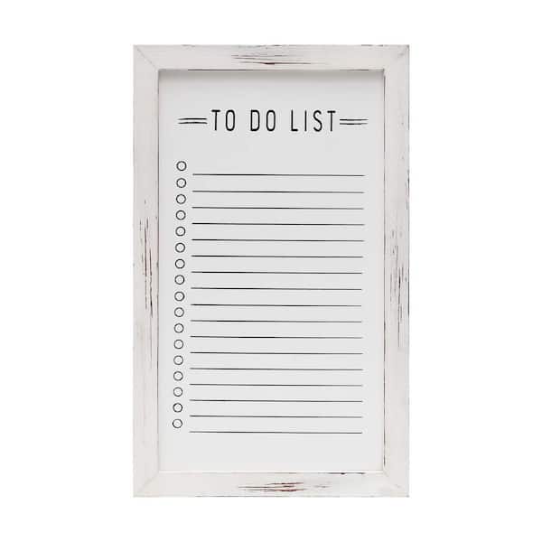 NEW Blank White Ceramic Dry Erase Message Board With Wire Hanger