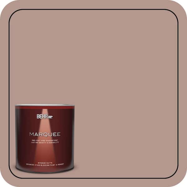 BEHR MARQUEE 1 Qt. #N160-4 Sonora Rose One-Coat Hide Matte Interior Paint & Primer