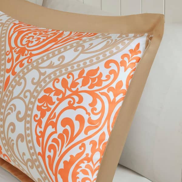 Intelligent Design Sabrina 4-Piece Orange Twin Comforter Set ID10