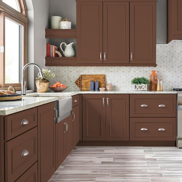 BEHR PREMIUM 1 qt. #240F-7 Root Beer Satin Enamel Interior