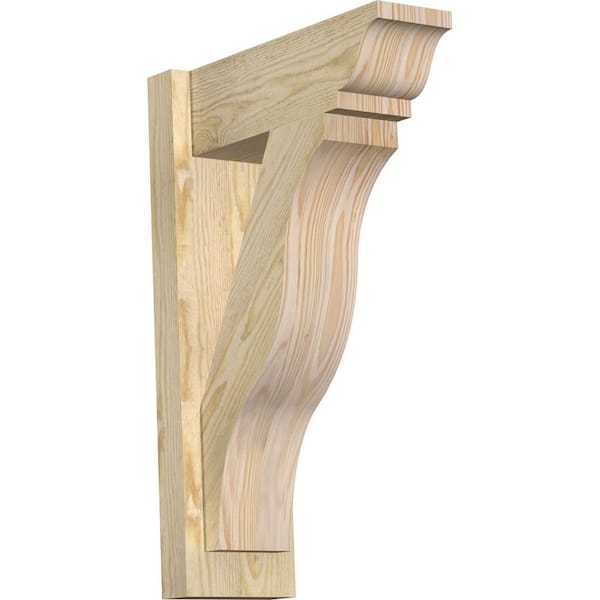 Ekena Millwork 6 in. x 24 in. x 16 in. Douglas Fir Fuston Traditional Rough Sawn Outlooker