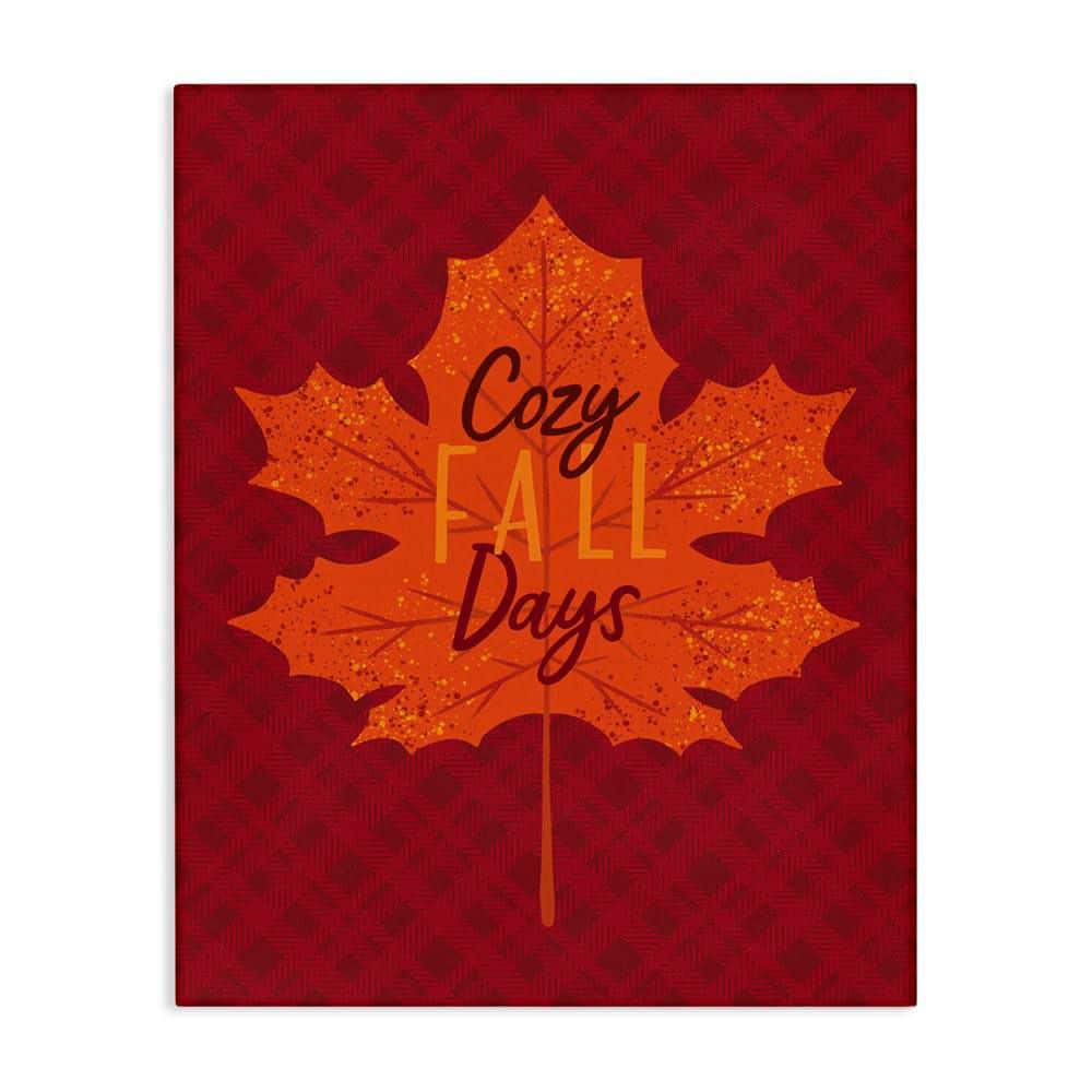Cozy Fall Days Leaf by Nina Seven Unframed Typography Graphic Art Print 20 in. x 16 in. price history on PriceWatchPro