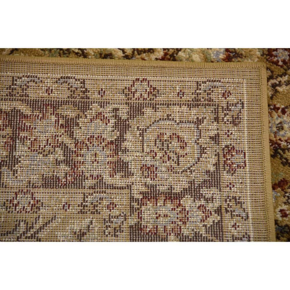 Aditi Collection 4' Square Tan Synthetic Rug
