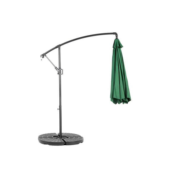 10 ft. Offset Hanging Market Patio Umbrella Easy Tilt Adjustment
