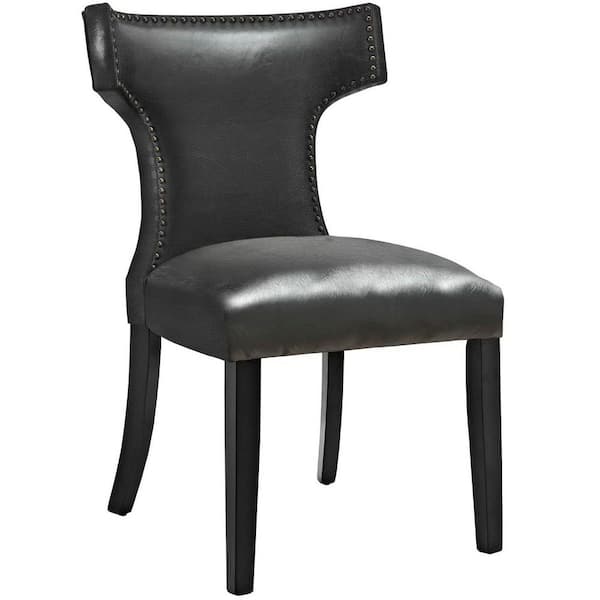 Curve Black Vinyl Dining Chair