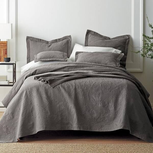 gray bedspread queen