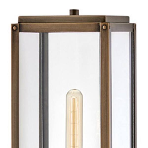 HINKLEY - Max 1-Light Burnished Bronze Aluminum Weather Resistant Post Light with LED Bulbs Included