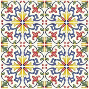 Tuscan Tile Multi-Colored 10 in. x 10 in. x 0.025 in. Resin Peel and Stick Tile Sample (0.69 sq. ft./Pack)