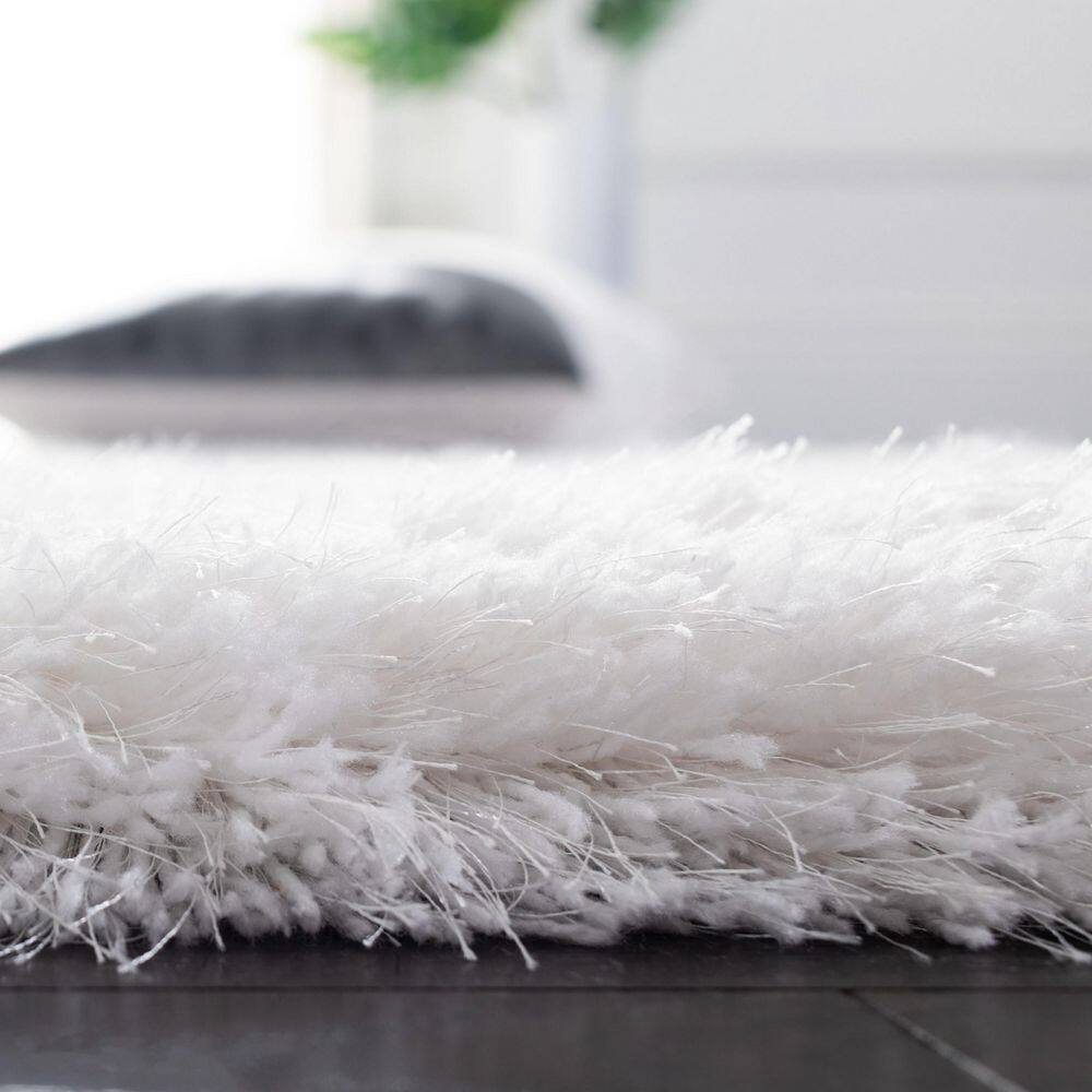 Ocean Shag 8 ft. x 10 ft. Ivory Solid Color Area Rug - thumbnail 3