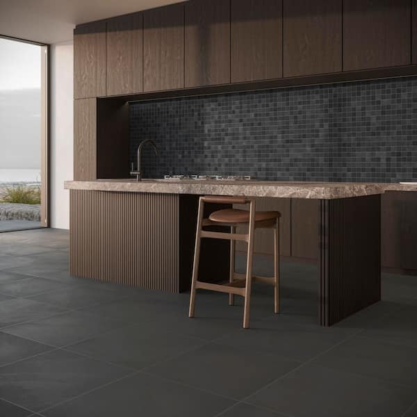 Ivy Hill Tile Copley Nero 11.81 in. x 11.81 in. Matte Porcelain