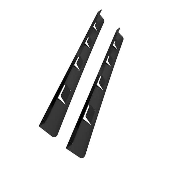 2-Pack 23.2 in. Stove Gap Covers, Stainless Steel Stove Gap Filler, Between Stove and Counter Slide Trim Kit, Black
