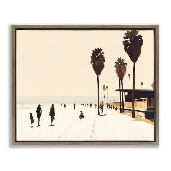 Stupell Industries Towards The Sea Scene by Noah Bay Brown Floater Frame Nature Graphic Art Print 25 in. x 31 in.