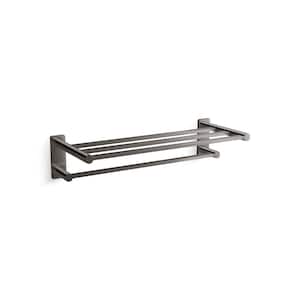 Parallel 24 in. Wall Mounted Towel Bar Hotelier in Vibrant Titanium