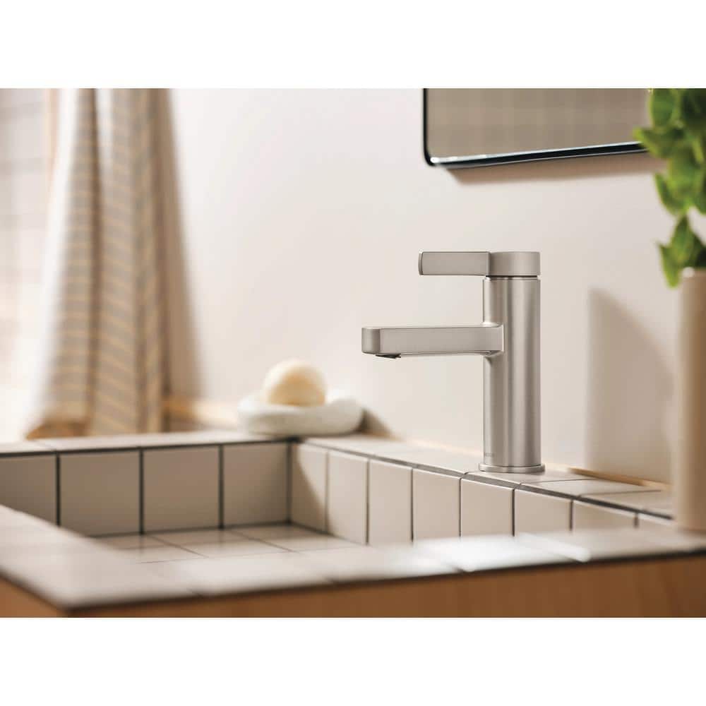Beric Spot Resist Brushed Nickel Modern Bathroom Faucet