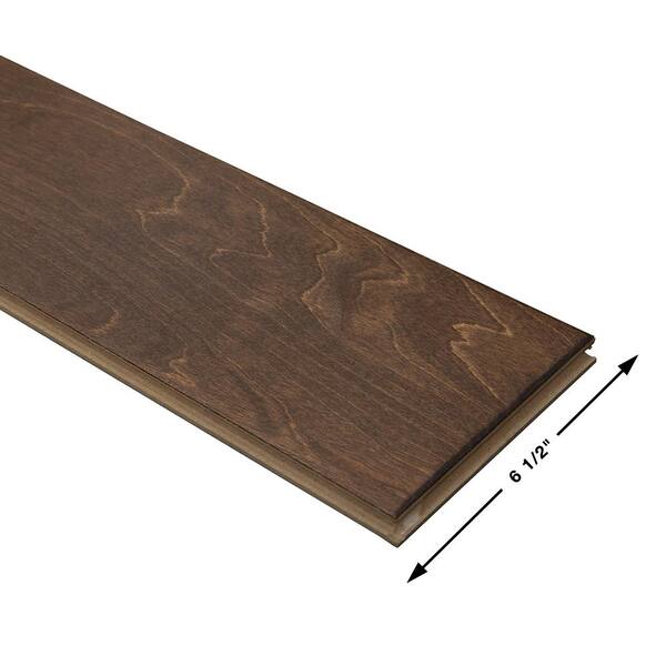 Malibu Wide Plank Lobos Birch 3/8 in. T x 6.5 in. W Click Lock Hand Scraped Engineered Hardwood Flooring (23.6 sq. ft./case)