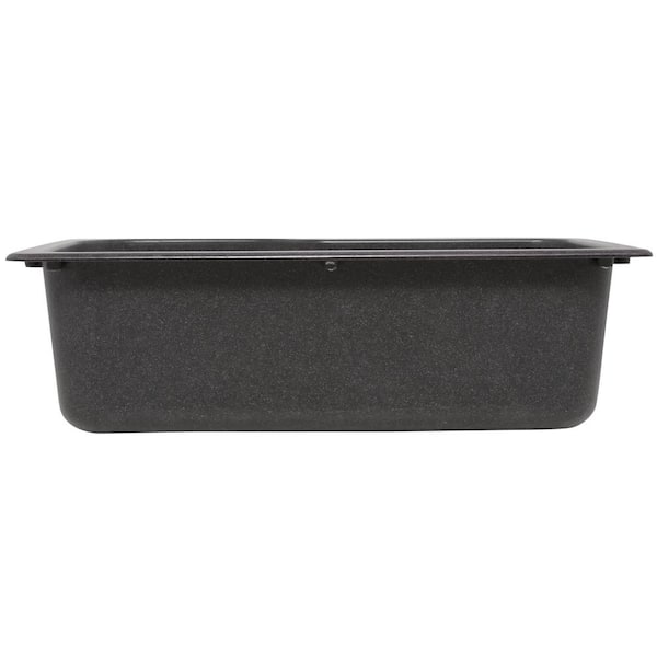 Swan Drop-In/Undermount Solid Surface 33 in. 1-Hole Single Bowl