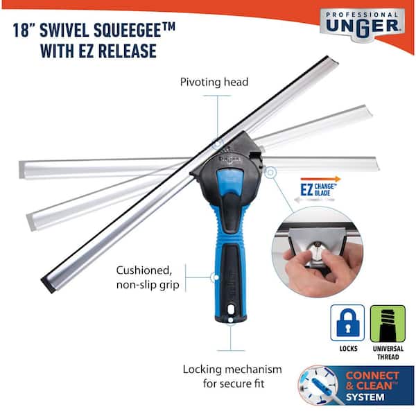 Unger Professional 975510 Swivel Window Squeegee 18 in