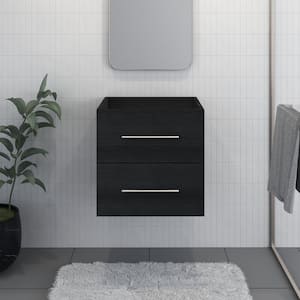 Napa 24 in. W x 22 in. D x 21 in. H Single Sink Bath Vanity Cabinet without Top in Black Ash, Wall Mounted
