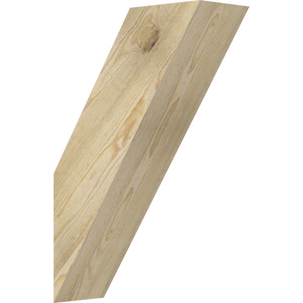Ekena Millwork 6"W x 16"D x 24"H Traditional Rough Sawn Knee Brace, Douglas Fir