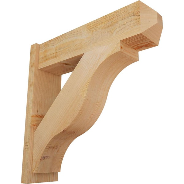 Ekena Millwork 8 in. x 30 in. x 30 in. Fuston Craftsman Rough Sawn Douglas Fir Outlooker