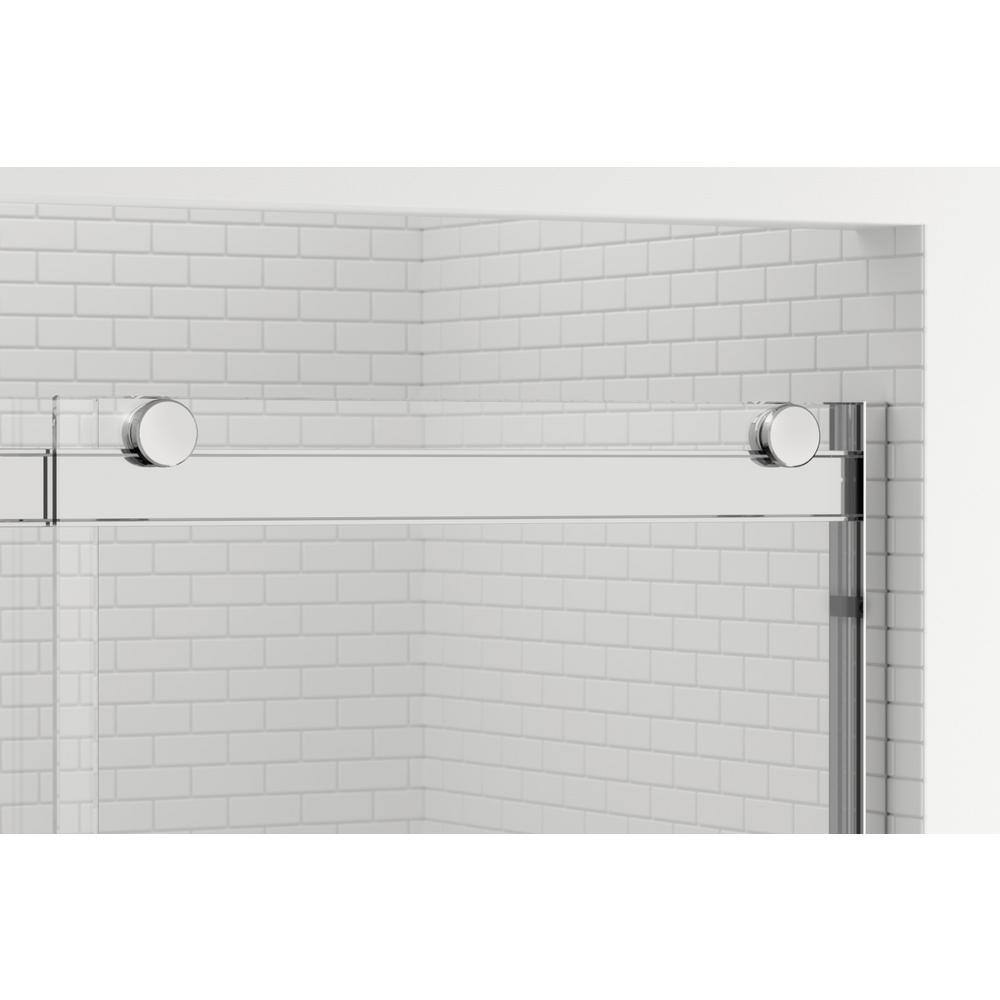 Rotolo 56" Oil Rubbed Bronze Semi-Frameless Sliding Shower Door with Clear Tempered Glass
