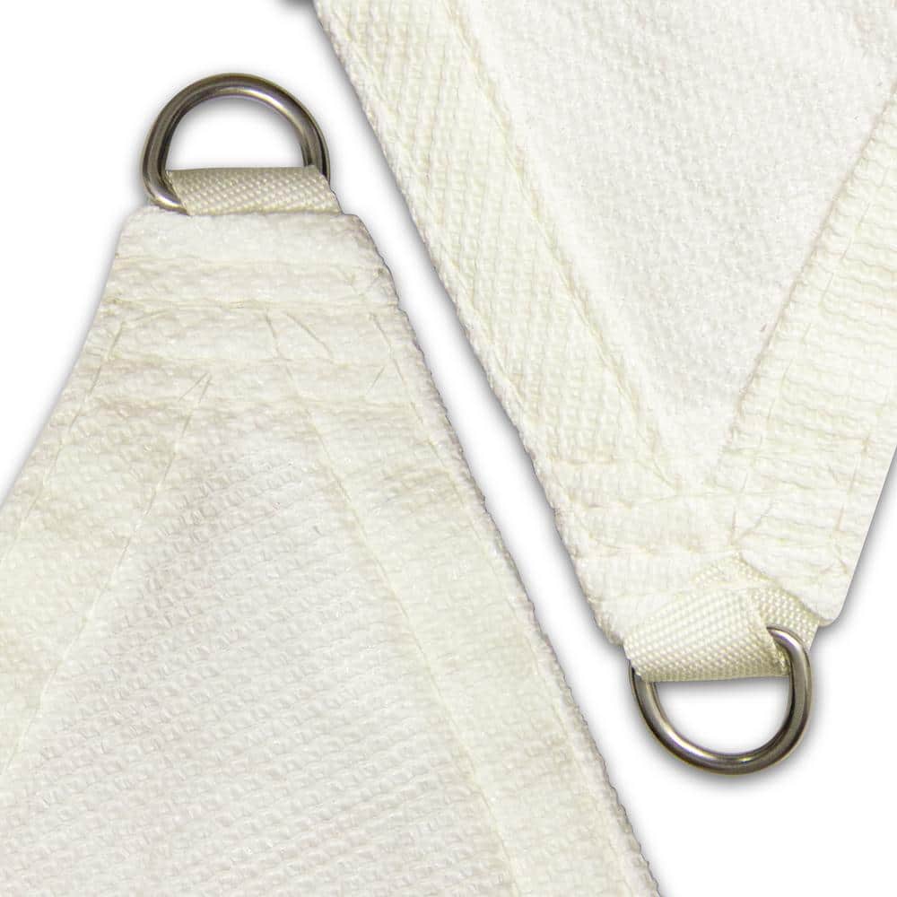 14' x 16' White High-Density Polyethylene Patio Shade Sail