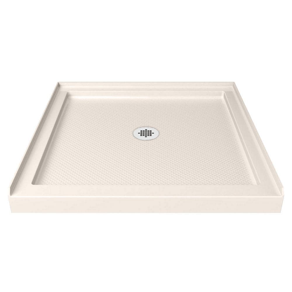 SlimLine 42 in.x 32 in. Single Threshold Alcove Shower Pan Base in Biscuit with Center Drain price history on PriceWatchPro