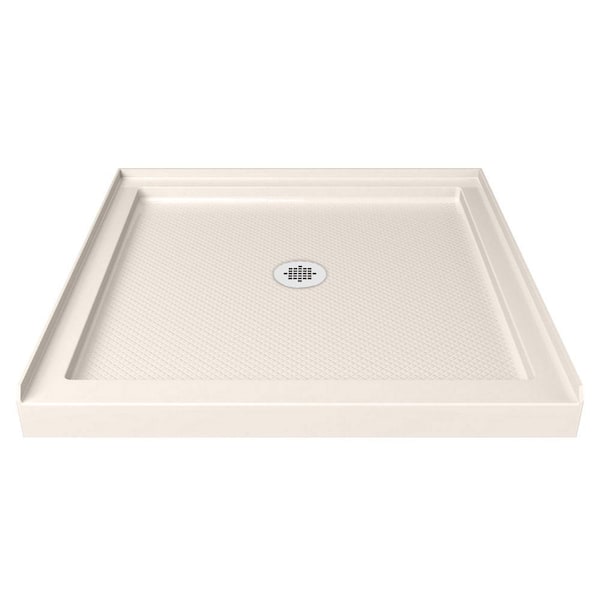 DreamLine SlimLine 42 in.x 32 in. Single Threshold Alcove Shower Pan Base in Biscuit with Center Drain