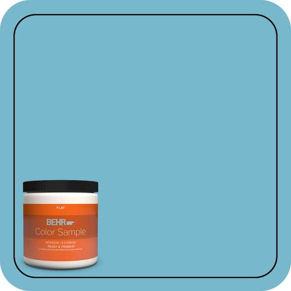 BEHR PREMIUM PLUS 8 oz. #M480-4 Below Zero Flat Interior/Exterior Paint & Primer Color Sample