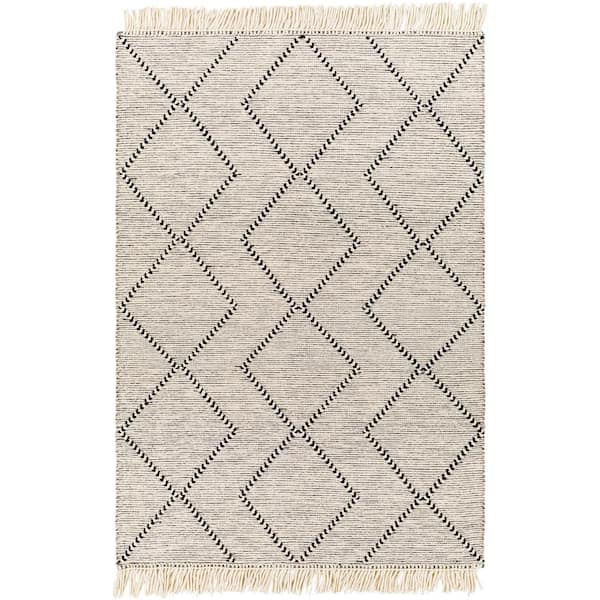 Uttar Cream/Black 6 ft. x 9 ft. Global Indoor Area Rug