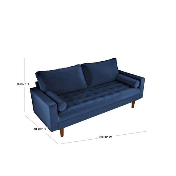 US Pride Furniture S5645-SF+LV Sofas, Dark Blue