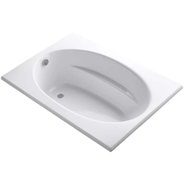 KOHLER Windward 60 in. x 42 in. Rectangular Soaking Bathtub with Reversible Drain in White