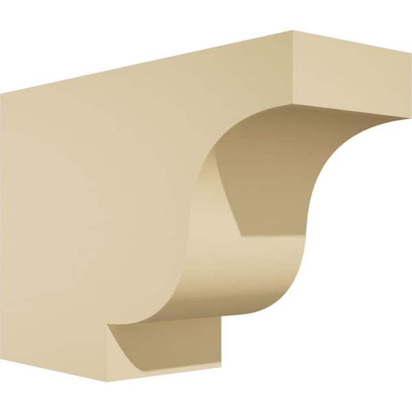 Ekena Millwork Standard Newport 4 in. W x 8 in. H x 12 in. D Signature Urethane Rafter Tail Outlooker