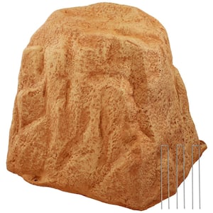Artificial Polyresin Landscape Rock with Stakes - Sand