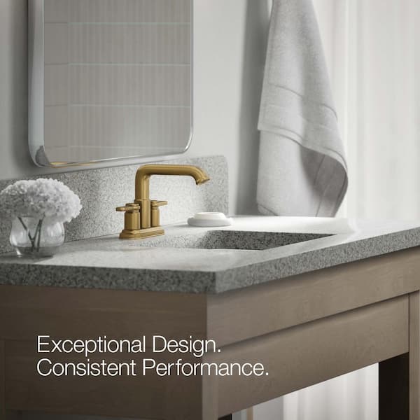 KOHLER Numista 4 in. Centerset 2-Handle Bathroom Faucet in Vibrant Brushed Nickel