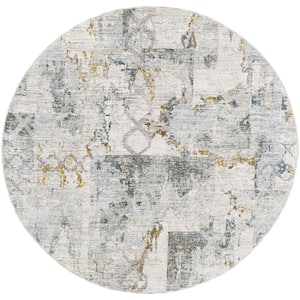 Dresden Gray Modern 5 ft. Round ft. Indoor Area Rug