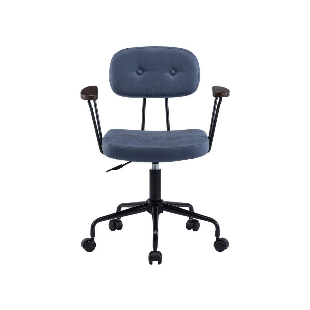 Navy Upholstered Home Office Desk Chair, Navy Desk Chair Color